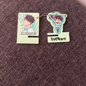 Haikyuu Toru Oikawa Keychain Set - Green
